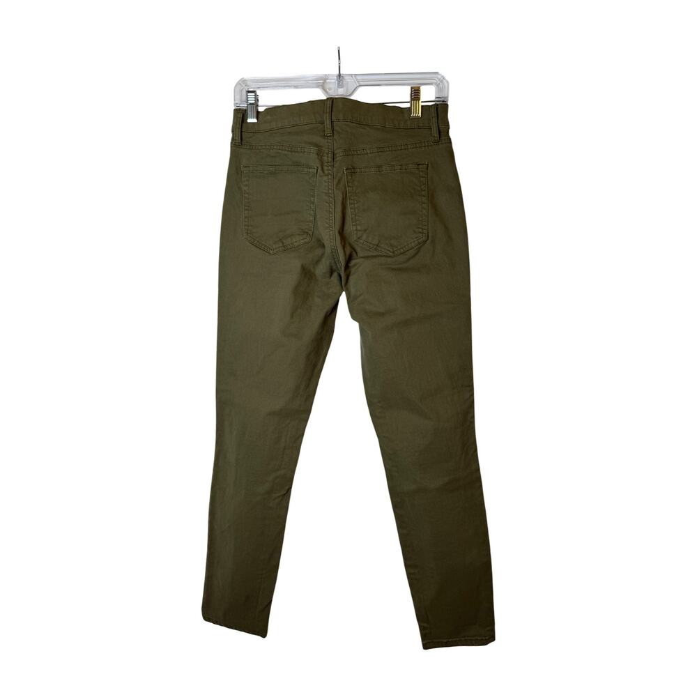 Loft Skinny Ankle Pants Olive Green Sateen Size 27 US4 - Picture 3 of 7